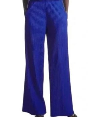 COS cobalt blue pleated trousers